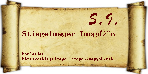 Stiegelmayer Imogén névjegykártya